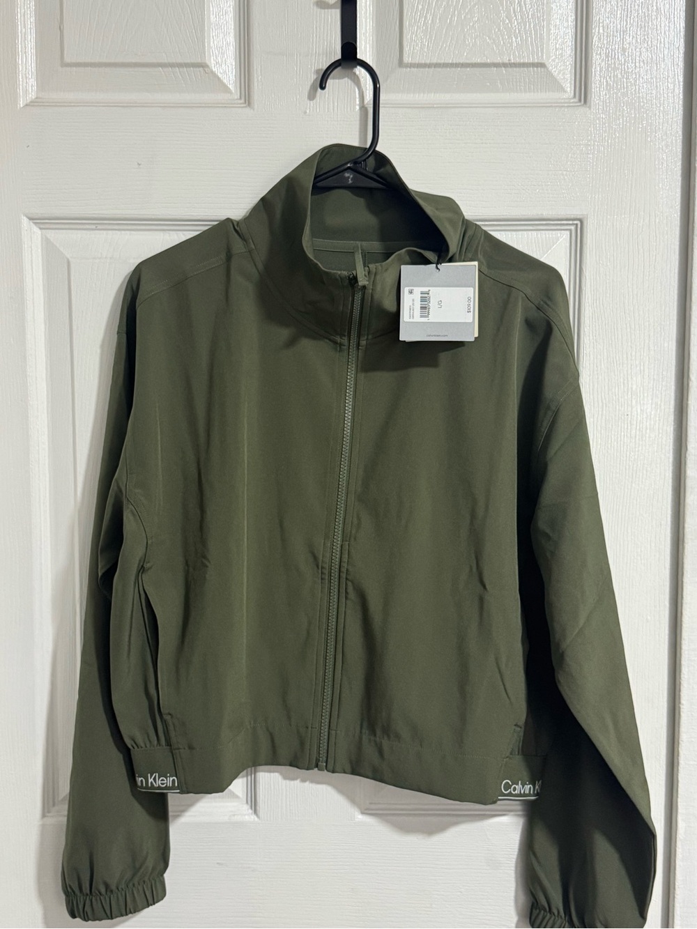 Calvin Klein Olive Green Lightweight Zip Jacket